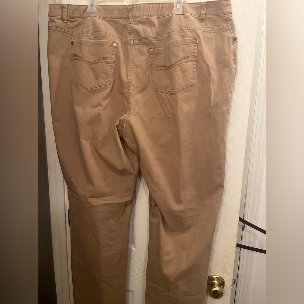 22W Tall CJ Banks Beige Trousers - Picture 2 of 9